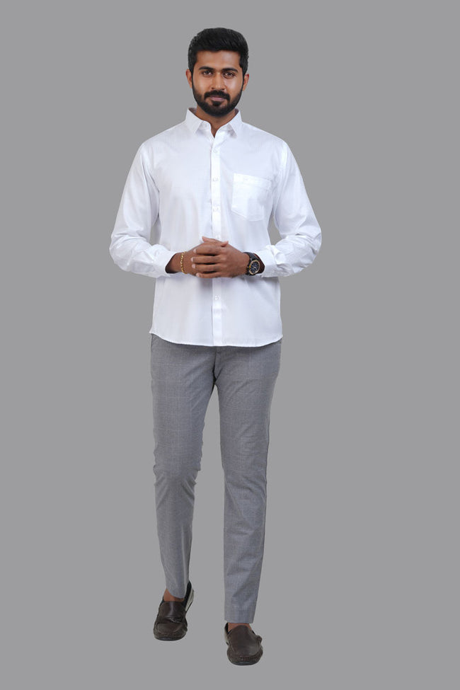 Breeze Premium Men’s Formal Shirt – White – Full Sleeve Main Image
