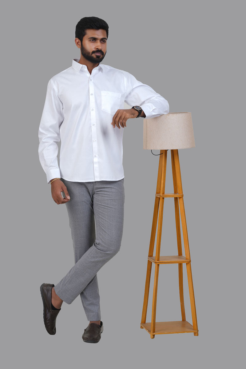 Breeze Premium Men’s Formal Shirt – White – Full Sleeve