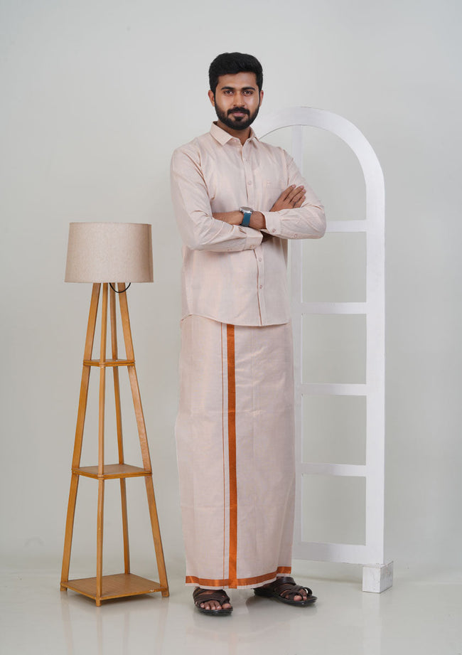 Anandha Bandham Copper Tissue Single Set – Full Sleeve Main Image