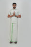 Anandha Bandham Light Green Tissue Single Set – Half Sleeve