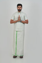 Anandha Bandham Tissue Single Set-Light Green–73508