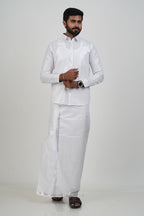 Anandha Bandham Silver Tissue Single Set – Full Sleeve