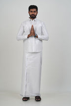 Anandha Bandham Silver Tissue Single Set – Full Sleeve