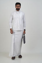 Anandha Bandham Silver Tissue Single Set – Full Sleeve