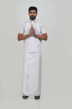 Anandha Bandham Silver Tissue Single Set – Half Sleeve