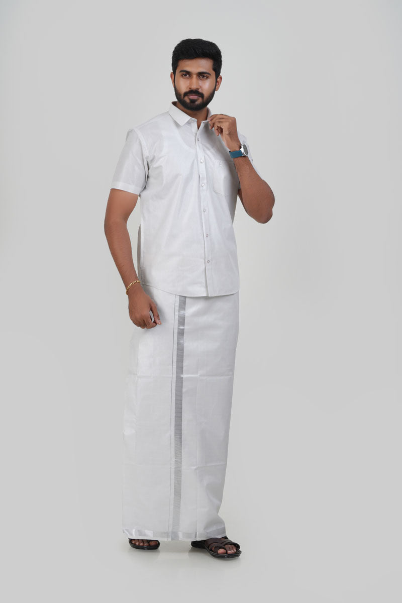 Anandha Bandham Tissue Single Set  – Silver-73502