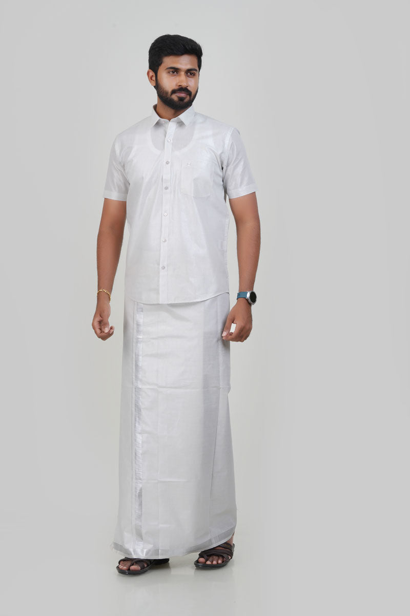Anandha Bandham Tissue Single Set  – Silver-73502