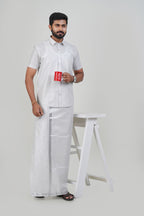 Anandha Bandham Silver Tissue Single Set – Half Sleeve
