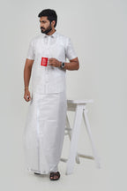 Anandha Bandham Silver Tissue Single Set – Half Sleeve