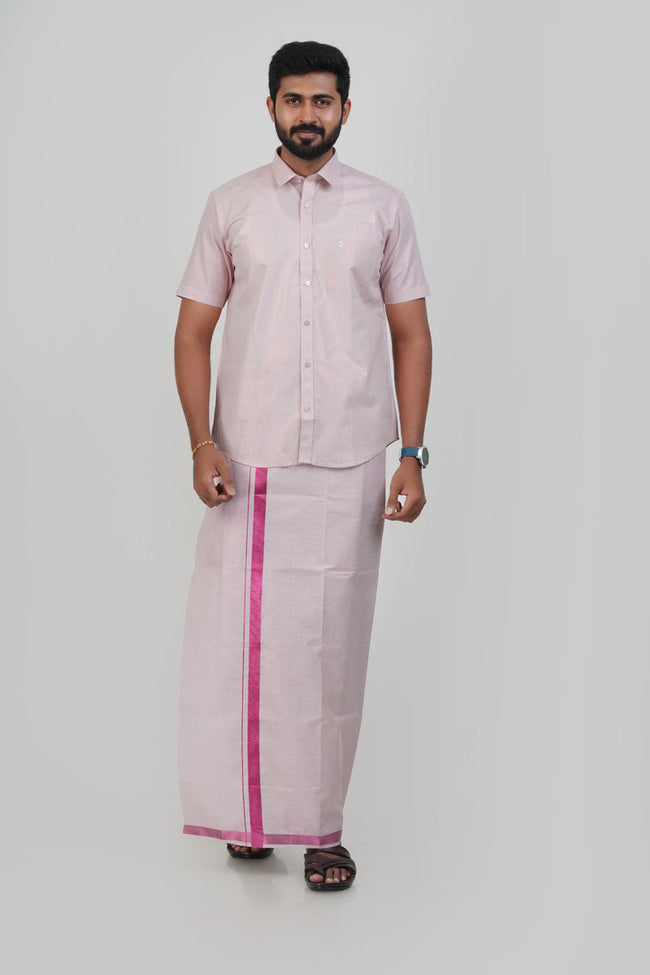 Anandha Bandham Purple Tissue Single Set – Half Sleeve Hover Image