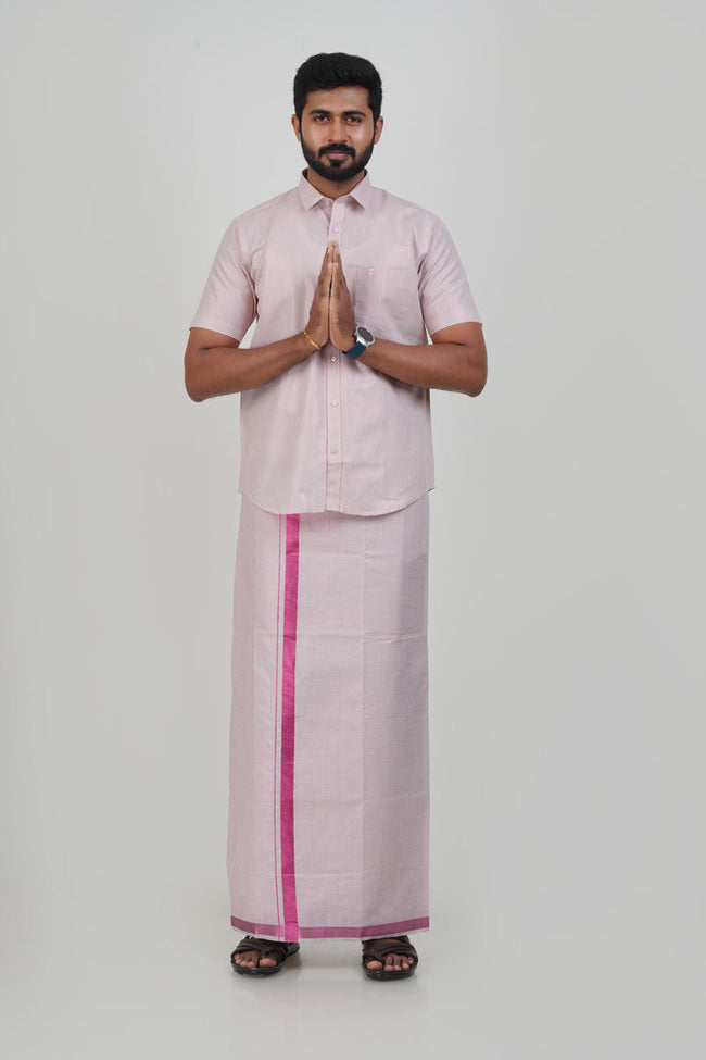 Anandha Bandham Tissue Single Set-Purple – 73509 Main Image