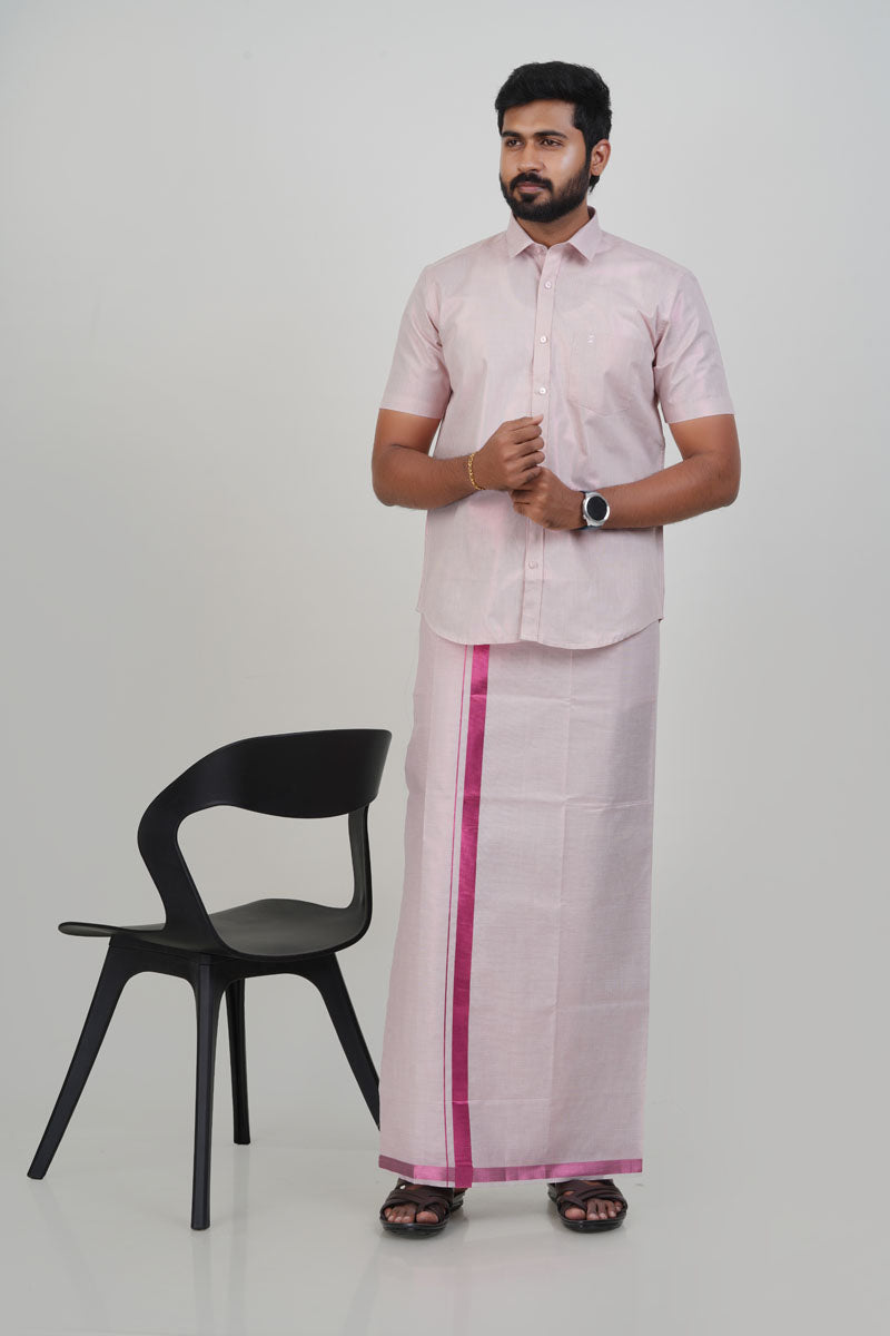 Anandha Bandham Purple Tissue Single Set – Half Sleeve