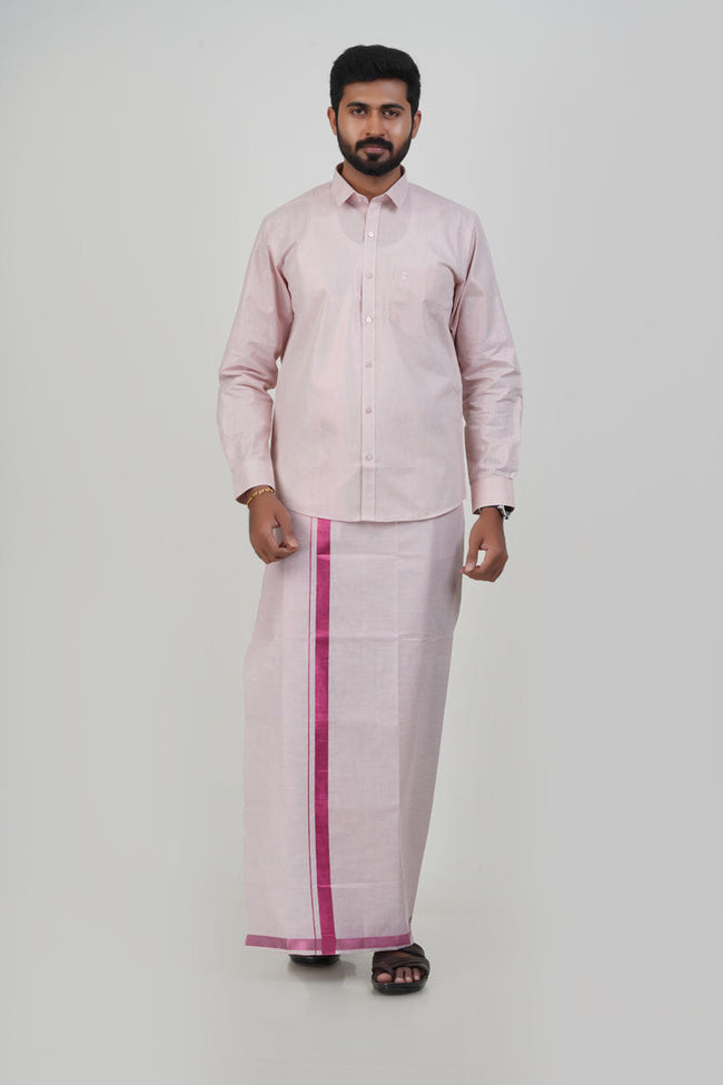 Anandha Bandham Purple Tissue Single Set – Full Sleeve Hover Image