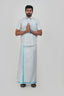 Anandha Bandham Sea Blue Tissue Single Set – Half Sleeve