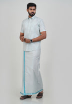 Anandha Bandham Tissue Single Set -Sea Blue – 73506