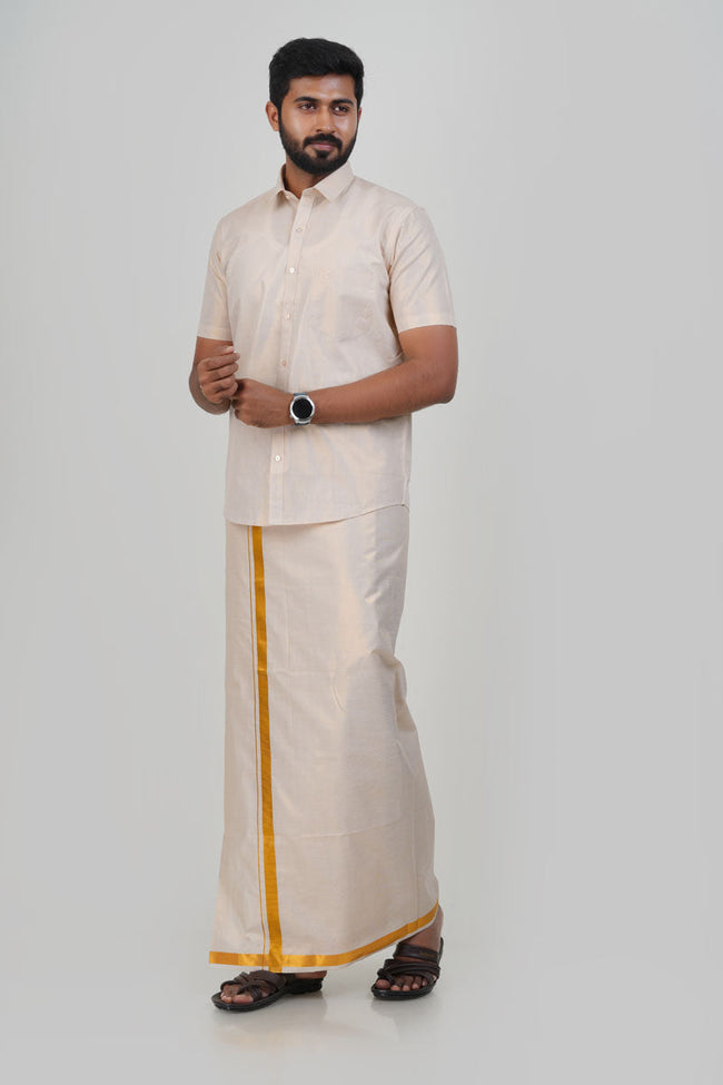 Anandha Bandham Tissue Single Set -Gold –73501 Main Image