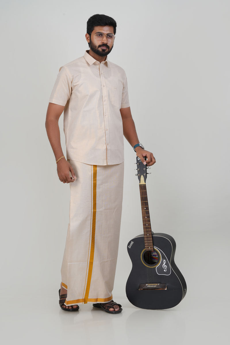 Anandha Bandham Gold Tissue Single Set – Half Sleeve