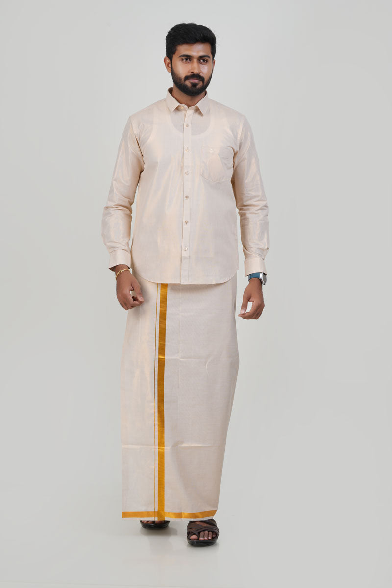Anandha Bandham Gold Tissue Single Set – Full Sleeve