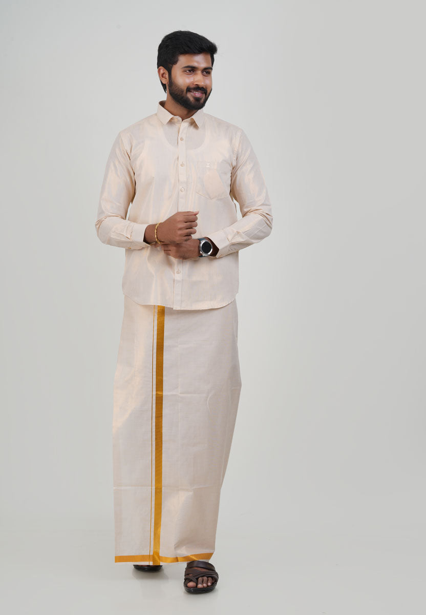 Anandha Bandham Gold Tissue Single Set – Full Sleeve
