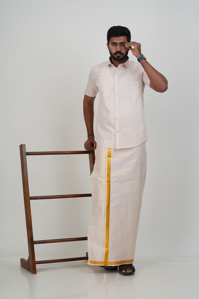 Anandha Bandham Almond Tissue Single Set – Half Sleeve