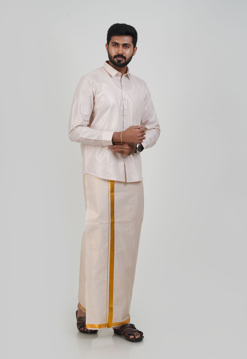 Anandha Bandham Almond Tissue Single Set – Full Sleeve
