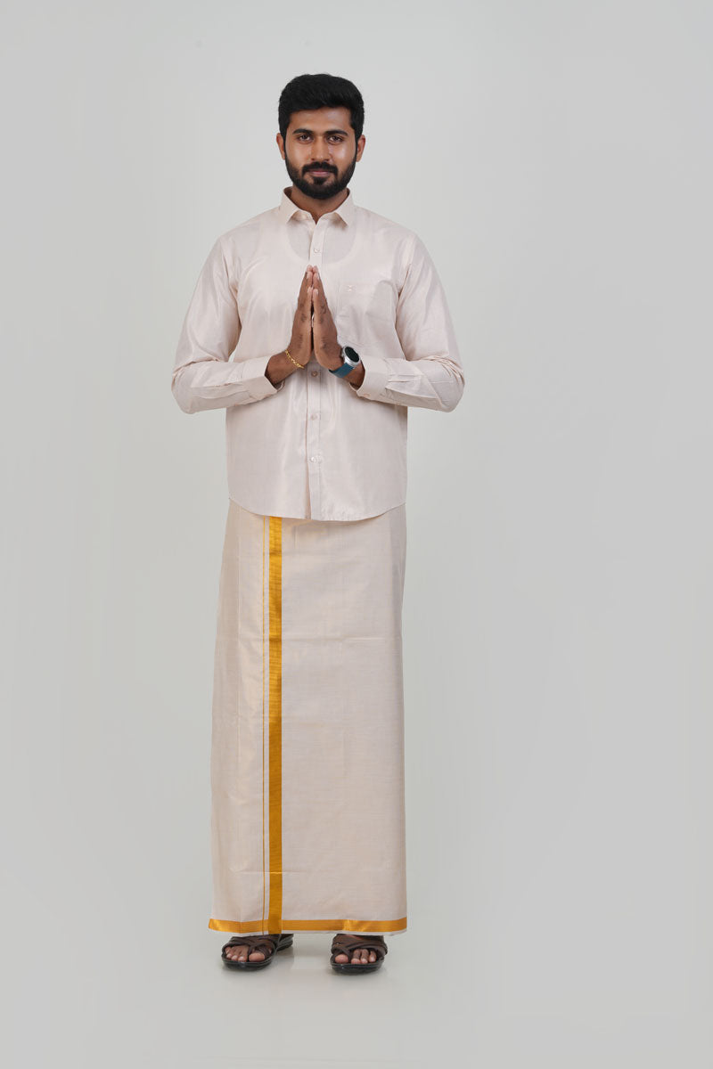 Anandha Bandham Almond Tissue Single Set – Full Sleeve