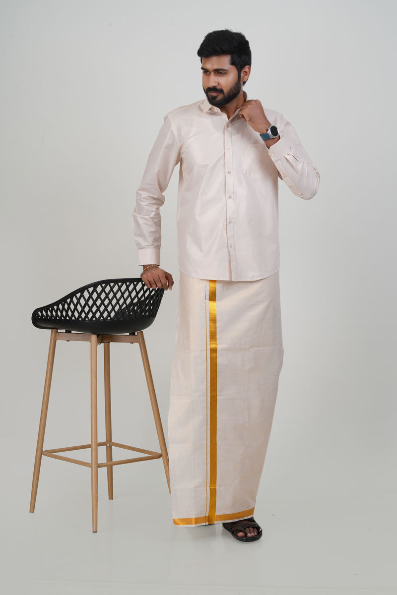 Anandha Bandham Almond Tissue Single Set – Full Sleeve