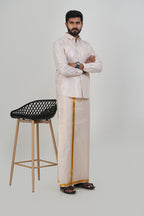Anandha Bandham Almond Tissue Single Set – Full Sleeve
