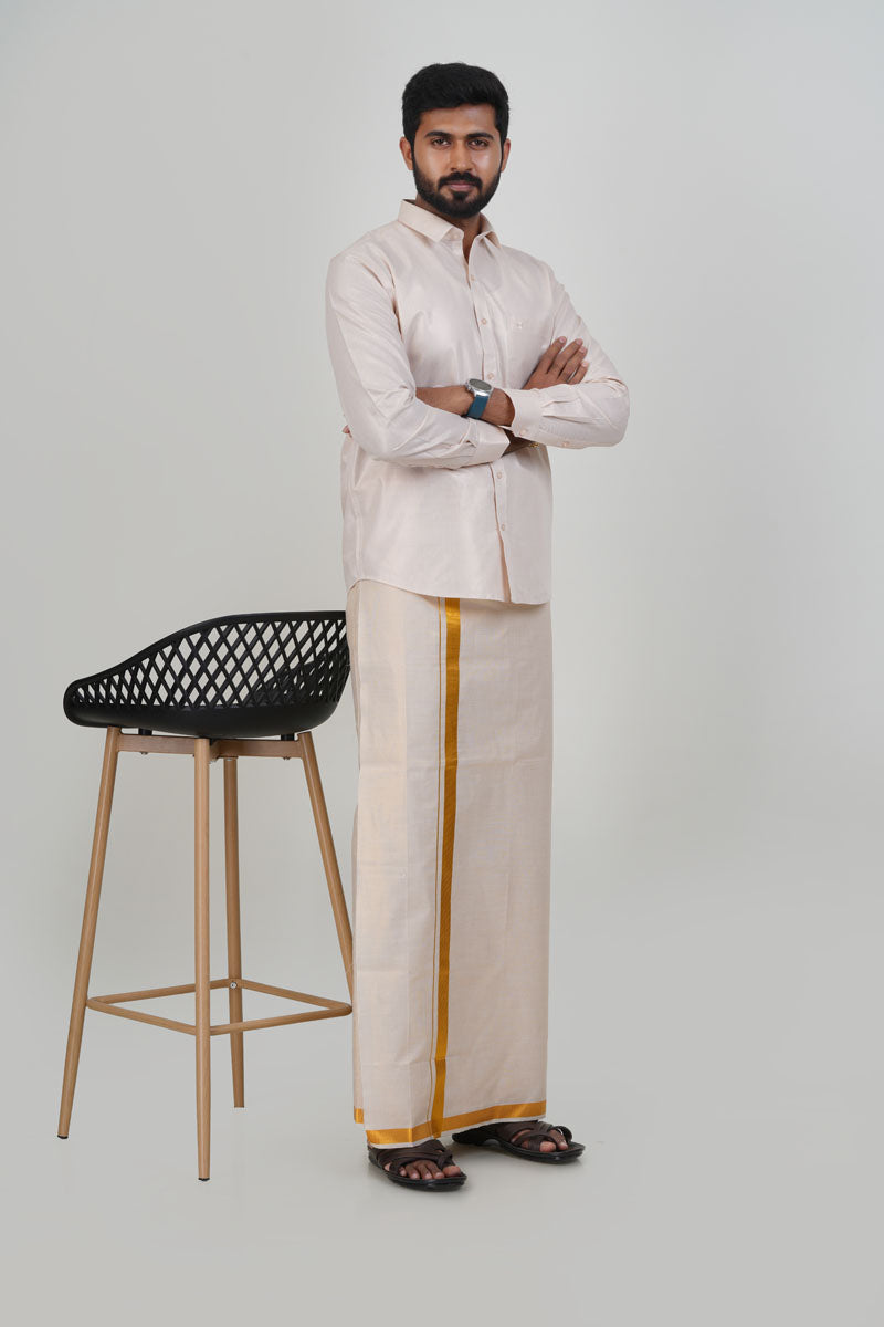 Anandha Bandham Almond Tissue Single Set – Full Sleeve