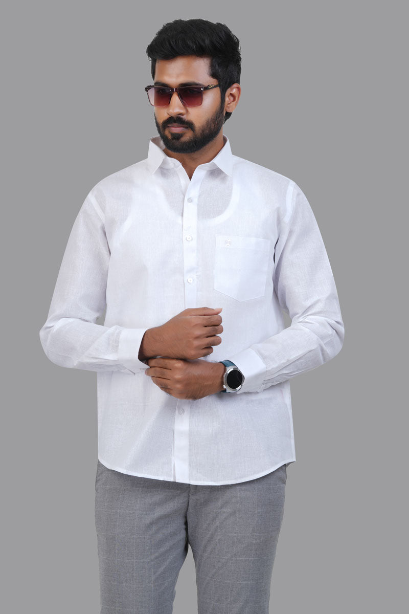 Breeze Premium White Shirt – Full Sleeve