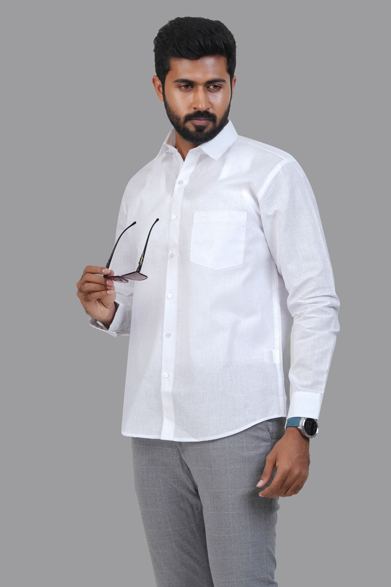 Breeze Premium White Shirt – Full Sleeve