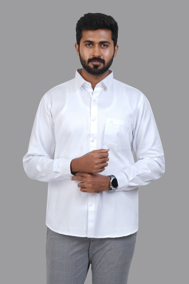 Fair White Premium Shirt – Full Sleeve Hover Image
