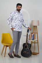 Freeco Geometric Printed Formal Shirt – Full Sleeve