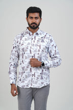 Freeco Geometric Printed Formal Shirt – Full Sleeve