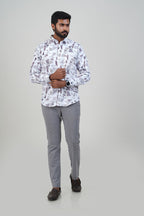 Freeco Geometric Printed Formal Shirt – Full Sleeve