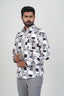 Freeco Monochrome Geometric Formal Shirt – Full Sleeve