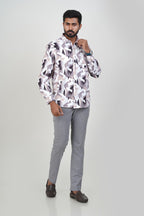 Freeco Print Shirt – Full Sleeve (Mauve Mix)