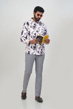 Freeco Print Shirt – Full Sleeve (Mauve Mix)