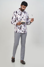 Freeco Print Shirt – Full Sleeve (Mauve Mix)