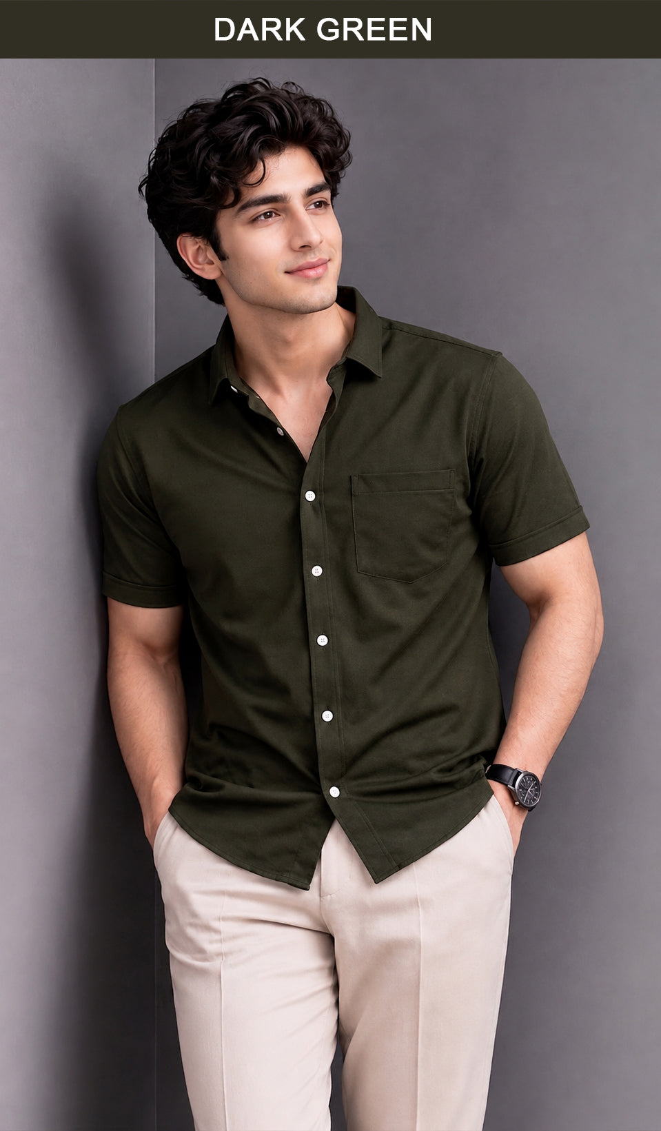3 Pcs Combo Half Sleeve Lycra Shirts - size 40-