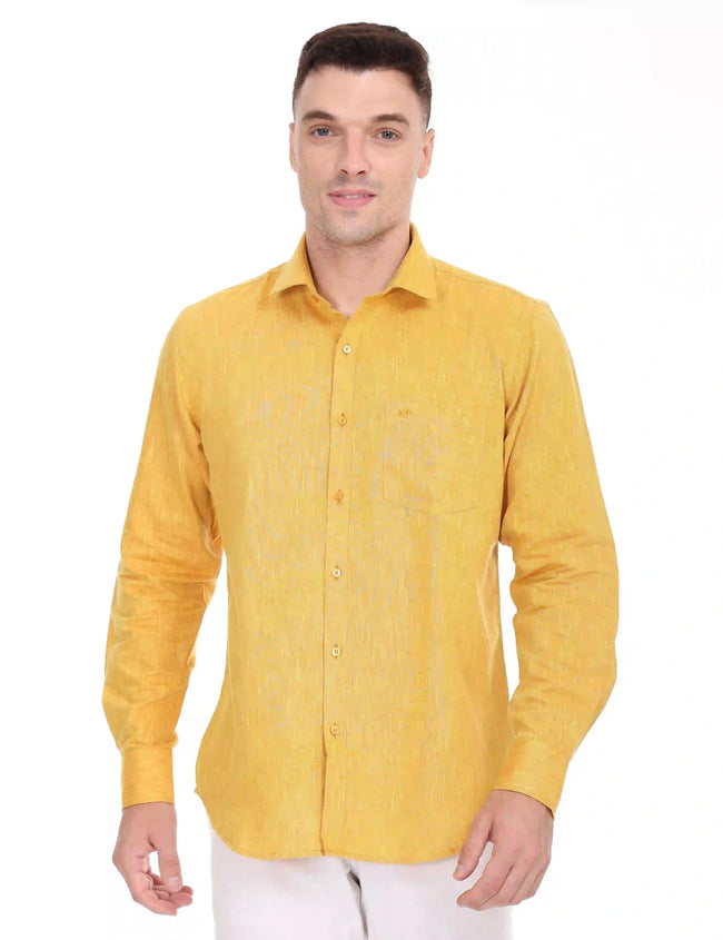 Full-sleeve-shirt-for-men-yellow-colour Hover Image