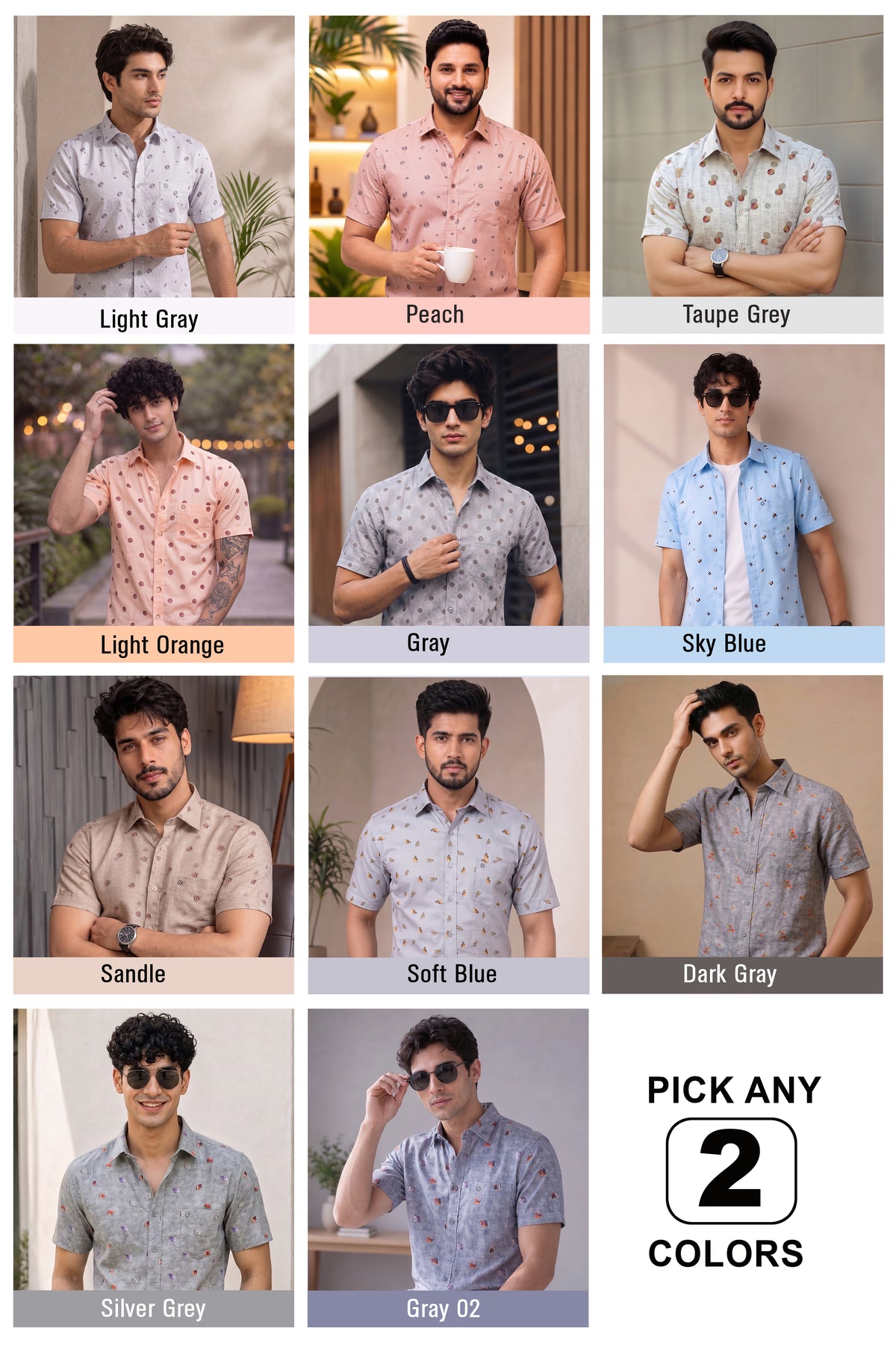 Buy 1 get 1 free - Rixo Printed Shirt -40 Size (Half Sleeve)