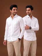RIXO 2 Pcs Combo - White Shirt