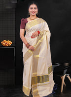 KS-1418 GOLD TISSUE SAREE 6.25 MTR