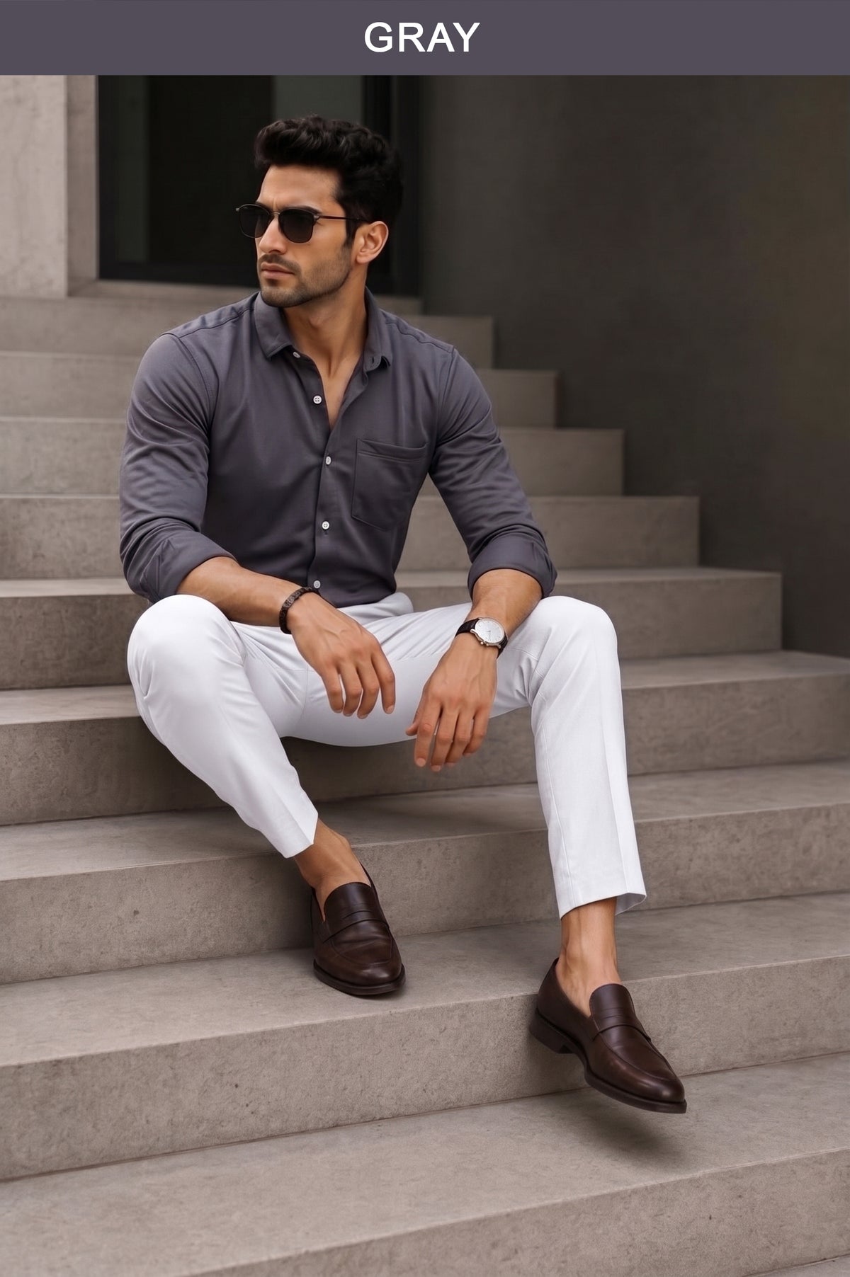3 Pcs Combo Half Sleeve Lycra Shirts - size 40-
