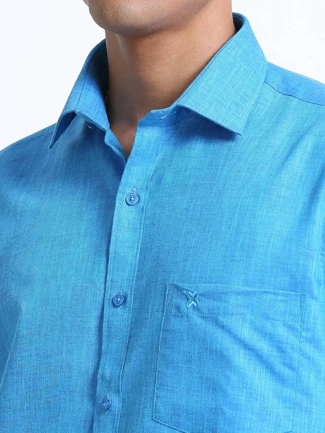 Half-sleeve-shirt-for-men-sky-blue-colour