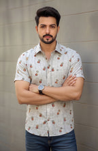 Buy 1 get 1 free - Rixo Printed Shirt - 38 Half Sleeve