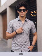 Buy 1 get 1 free - Rixo Printed Shirt -38 Size (Half Sleeve)