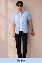 Buy 1 get 1 free - Rixo Printed Shirt -38 Size (Half Sleeve)