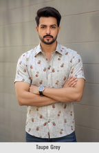 Buy 1 get 1 free - Rixo Printed Shirt -38 Size (Half Sleeve)